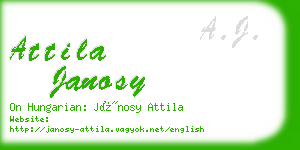 attila janosy business card